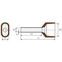 Twin ferrule 12 mm Partially insulated Brown Vogt Verbindungstechnik 470814D 100 pc(s)