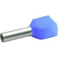 Twin ferrule 10 mm Partially insulated Blue Klauke 87310 100 pc(s)