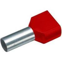 Twin ferrule 12 mm Partially insulated Red Vogt Verbindungstechnik 490814D 100 pc(s)