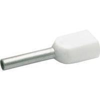 Twin ferrule 8 mm Partially insulated White Klauke 8698 1000 pc(s)