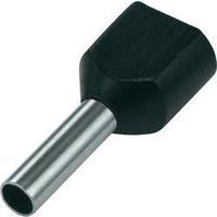 Twin ferrule 8 mm Partially insulated Black Conrad Components 93015c68 100 pc(s)