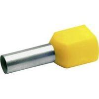 twin ferrule 14 mm partially insulated yellow klauke 87514 100 pcs