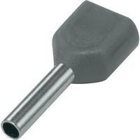 Twin ferrule 8 mm Partially insulated Grey Conrad Components 93015c60 100 pc(s)