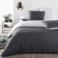 two tone percale duvet cover