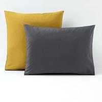 two tone cotton percale single pillowcase