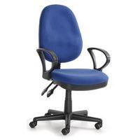 TWIN LEVER BLUE OPERATOR S CHAIR WITH ARMS