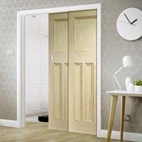 Twin Telescopic Pocket Vine DX Clear Pine Door