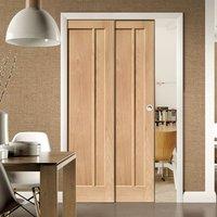 twin telescopic pocket worcester 3p oak veneer door prefinished