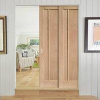 Twin Telescopic Pocket Worcester 3P Oak Veneer Door