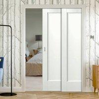 Twin Telescopic Pocket Pattern 10 1P Door - Primed