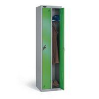 TWIN LOCKER - SILVER BODY GREEN DOOR WDH: 460X1780X460