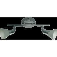 Twin LED warm white spotlight brushed - S6755