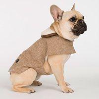 TWEED DOG COAT in Camel Herringbone Design - Extra Small