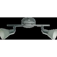 twin led warm white spotlight brushed s6755