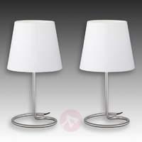 twin modern table lamp set