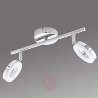 Two-light Gonaro LED ceiling lamp, IP44-rated