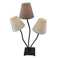 twiddle 3 bulb table lamp in brown tones