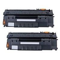 TWINPACK: HP Laserjet Q7553A Black Standard Capacity Remanufactured Toner Cartridges