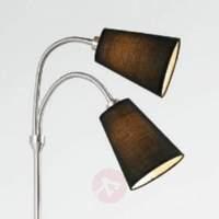 Two-bulb floor lamp Lelio with flexible arms