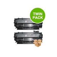 twinpack hp laserjet ce505x remanufactured black print cartridge with  ...