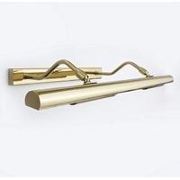 Twin Polished Brass 56cm Adjustable Picture Light