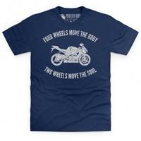 two wheels move the soul t shirt