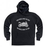 two wheels move the soul hoodie