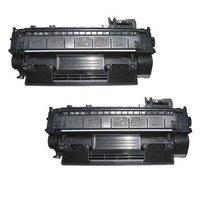 twin pack hp laserjet 05a black remanufactured toner cartridges ce505a