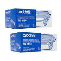 twinpack brother tn3130 black original standard capacity toner cartrid ...