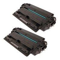 twin pack hp 16a q7516a remanufactured black toner cartridge