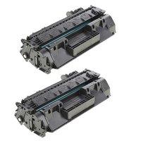 twin pack hp 80a black remanufactured standard capacity toner cartridg ...