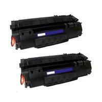 twin pack hp laserjet no49a black remanufactured toner cartridges full ...