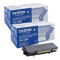 TWIN PACK: Brother TN3280 Original Black High Capacity Laser Toner Cartridge