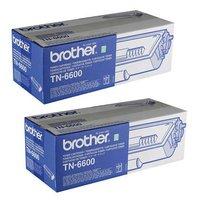 TWINPACK: Brother TN6600 Original Black High Capacity Laser Toner Cartridge