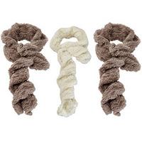 twist faux fur ladies scarves buy 2 get 1 free mocha x 2 cream x 1 pol ...