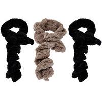 Twist Faux Fur Ladies? Scarves - Buy 2 get 1 FREE, Black x 2, Mocha x 1, Polyester