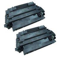 twinpack hp laserjet 55a remanufactured laser toner cartridges ce255a