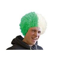 two tone curly greenwhite wig for hair accessory fancy dress