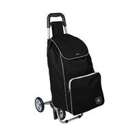Two to Four Wheel Shopping Trolley, Black, Polyester/Metal