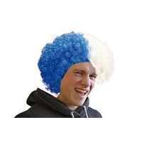 two tone curly bluewhite wig for hair accessory fancy dress