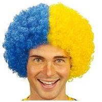 Two Tone Curly - Blue/yellow Wig For Hair Accessory Fancy Dress