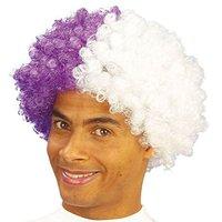 two tone curly purplewhite wig for hair accessory fancy dress