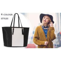 Two Tone Women's Large Tote Bag - 4 Colour Styles