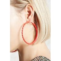 Twisted Neon Hoop Earrings
