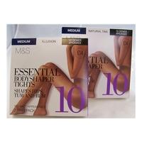 two packs of marks and spencer tights size medium