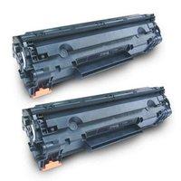 twinpack hp ce285a black remanufactured toner cartridges