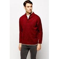 Two Tone Button Neck Jumper