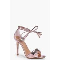 two part wrap strap stiletto rose gold