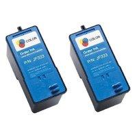 TWINPACK: Dell JF333 Remanufactured Colour Standard Capacity Ink Cartridge + 1 Free Paper
