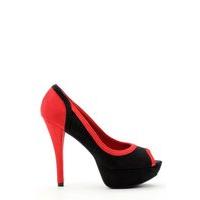 Two Tone Peep Toe Shoes